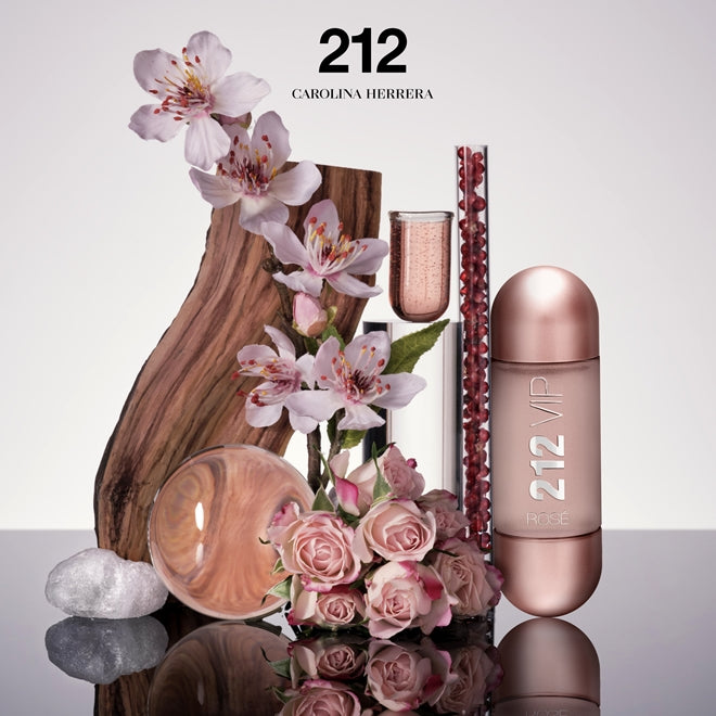 PERFUME CAROLINA HERRERA 212 VIP ROSÉ FEMININO EAU DE PARFUM 80 ml ( ORIGINAL COM SELO ADIPEC )