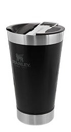 Copo térmico com tampa Stanley 473ml, aço inox nas paredes internas e externas.