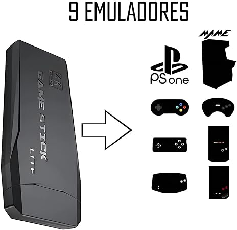 GAME RETRÔ STICK 4K, ORIGINAL, VERSÃO ATUALIZADA, 20 MIL JOGOS, COM 2 CONTROLES SEM FIO