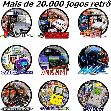 GAME RETRÔ STICK 4K, ORIGINAL, VERSÃO ATUALIZADA, 20 MIL JOGOS, COM 2 CONTROLES SEM FIO