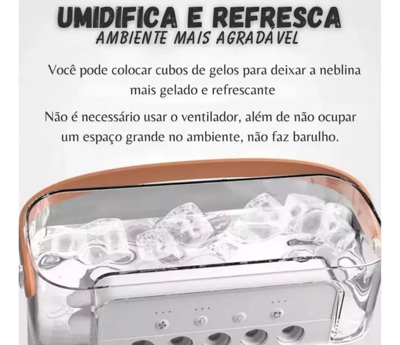 Mini Ar Condicionado e Umidificador Portátil 4 em 1 Fresh Wind