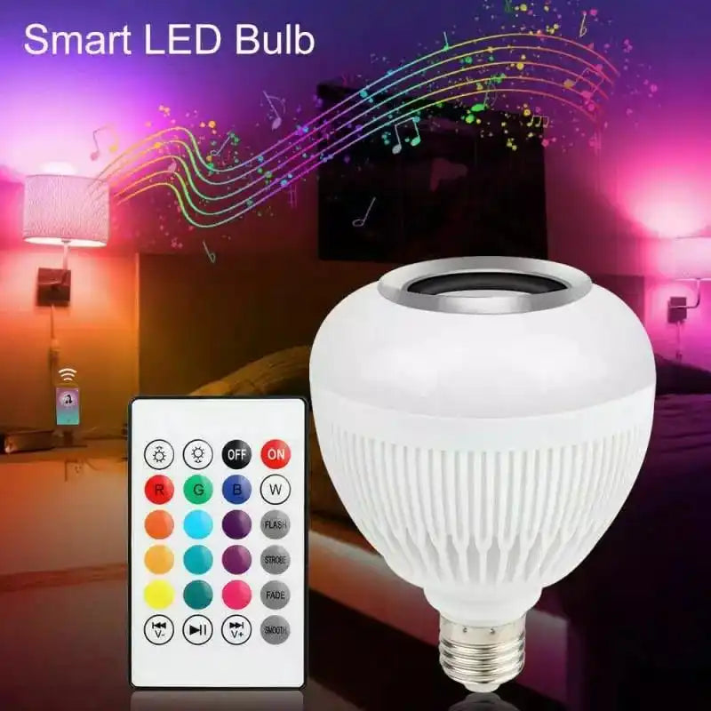 Lâmpada DAFUSHOP,  Bluetooth, Led, Caixa De Som Com Controle Remoto, 12W, Luz Colorida tipo Balada