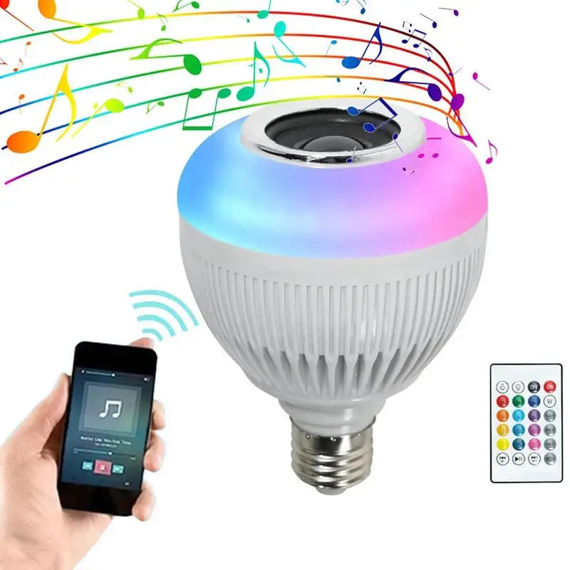 Lâmpada DAFUSHOP,  Bluetooth, Led, Caixa De Som Com Controle Remoto, 12W, Luz Colorida tipo Balada