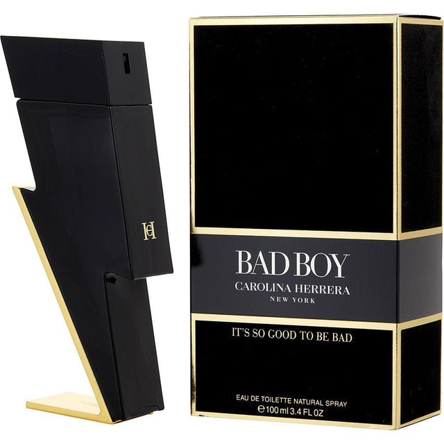 PERFUME CAROLINA HERRERA BAD BOY, MASCULINO, EAU DE TOILETTE 100 ML ( ORIGINAL COM SELO ADIPEC )